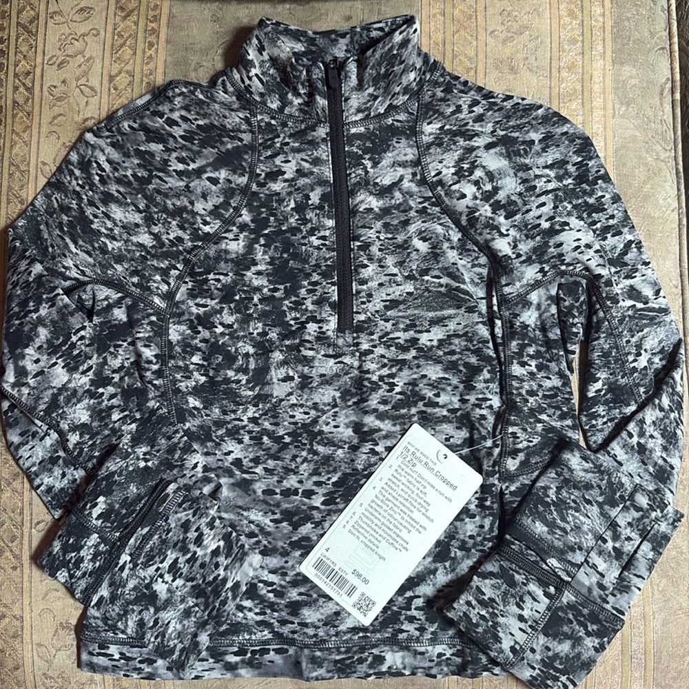 NWT Lululemon Size 4 It’s Rulu Run Cropped 1/2 Zip